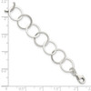 Lex & Lu Sterling Silver Circle Bracelet 7.5'' - 5 - Lex & Lu