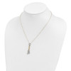 Lex & Lu 14k Two-tone Gold Adjustable Heart Drop Necklace - 4 - Lex & Lu