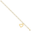 Lex & Lu 14k Yellow Gold Dangle Heart Bracelet LAL80948 - 2 - Lex & Lu