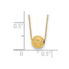 Lex & Lu 14k Yellow Gold Bead Necklace 18'' LAL80953 - 3 - Lex & Lu