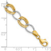 Lex & Lu 14k Two-tone Gold Polished Open Link Bracelet LAL81041 - 3 - Lex & Lu