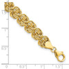 Lex & Lu 14k Yellow Gold Polished 7.5'' Circle Fancy Link Bracelet - 3 - Lex & Lu