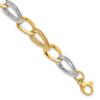 Lex & Lu 14k Two-tone Gold Polished Fancy Link Bracelet LAL81066 - Lex & Lu