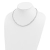 Lex & Lu 14k White Gold Fancy Link Necklace 18'' - 4 - Lex & Lu