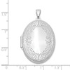 Lex & Lu Sterling Silver 31mm Oval Scroll Locket - 4 - Lex & Lu