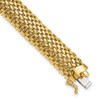 Lex & Lu 14k Yellow Gold 7.25'' 12.5mm Polished Mesh Bracelet - Lex & Lu