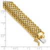 Lex & Lu 14k Yellow Gold 7.25'' 12.5mm Polished Mesh Bracelet - 3 - Lex & Lu