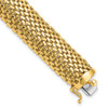 Lex & Lu 14k Yellow Gold 7.25'' 13.75mm Polished Mesh Bracelet - Lex & Lu