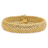 Lex & Lu 14k Yellow Gold 7.25'' 13.75mm Polished Mesh Bracelet - 3 - Lex & Lu