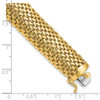 Lex & Lu 14k Yellow Gold 7.25'' 13.75mm Polished Mesh Bracelet - 4 - Lex & Lu