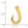 Lex & Lu 14k Yellow Gold Fits up to 4mm Omega, 6mm Reversible, Omega Slide LAL81216 - 4 - Lex & Lu