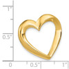 Lex & Lu 14k Yellow Gold Heart Slide LAL81222 - 4 - Lex & Lu
