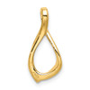 Lex & Lu 14k Yellow Gold Fits up to 4mm Omega, 6mm Reversible, Omega Slide LAL81254 - 3 - Lex & Lu