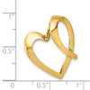 Lex & Lu 14k Yellow Gold Heart Slide LAL81269 - 4 - Lex & Lu