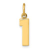 Lex & Lu 14k Yellow Gold Casted Small Polished Number 1 Charm - Lex & Lu