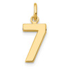 Lex & Lu 14k Yellow Gold Casted Small Polished Number 7 Charm - Lex & Lu