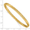 Lex & Lu 14k Yellow Gold 3/16 Oversize Swirl Hinged Bangle Bracelet - 3 - Lex & Lu