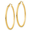 Lex & Lu 14k Yellow Gold 2mm Square Tube Hoop Earrings LAL81375 - 2 - Lex & Lu