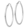 Lex & Lu 14k White Gold 2mm Square Tube Hoops LAL81383 - 2 - Lex & Lu