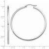 Lex & Lu 14k White Gold 2mm Square Tube Hoops LAL81383 - 4 - Lex & Lu