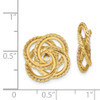 Lex & Lu 14k Yellow Gold Polished & Twisted Fancy Earrings Jackets LAL81406 - 3 - Lex & Lu