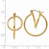 Lex & Lu 14k Yellow Gold Fashion Circle Hoop Earrings - 4 - Lex & Lu