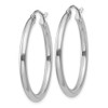 Lex & Lu 14k White Gold 2.5mm Round Hoop Earrings LAL81452 - 2 - Lex & Lu