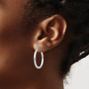 Lex & Lu 14k White Gold 2.5mm Round Hoop Earrings LAL81454 - 3 - Lex & Lu