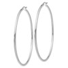 Lex & Lu 14k White Gold 2.5mm Round Hoop Earrings LAL81458 - 2 - Lex & Lu