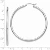 Lex & Lu 14k White Gold 2.5mm Round Hoop Earrings LAL81464 - 4 - Lex & Lu