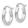 Lex & Lu 14k White Gold 3mm Lightweight Round Hoop Earrings LAL81479 - 2 - Lex & Lu