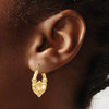 Lex & Lu 14k Yellow Gold Polished Claddagh Hoop Earrings LAL81522 - 3 - Lex & Lu