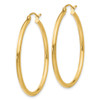 Lex & Lu 14k Yellow Gold Lightweight Tube Hoop Earrings LAL81526 - 2 - Lex & Lu