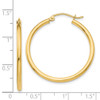 Lex & Lu 14k Yellow Gold Lightweight Tube Hoop Earrings LAL81528 - 4 - Lex & Lu