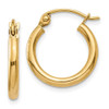 Lex & Lu 14k Yellow Gold Lightweight Tube Hoop Earrings LAL81534 - Lex & Lu