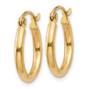 Lex & Lu 14k Yellow Gold Lightweight Tube Hoop Earrings LAL81534 - 2 - Lex & Lu