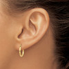 Lex & Lu 14k Yellow Gold Lightweight Tube Hoop Earrings LAL81534 - 3 - Lex & Lu