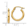 Lex & Lu 14k Yellow Gold Lightweight Tube Hoop Earrings LAL81534 - 4 - Lex & Lu