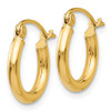 Lex & Lu 14k Yellow Gold Lightweight Tube Hoop Earrings LAL81536 - 2 - Lex & Lu