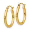 Lex & Lu 14k Yellow Gold Polished 2.5mm Lightweight Round Hoop Earrings LAL81562 - 2 - Lex & Lu