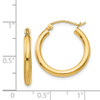 Lex & Lu 14k Yellow Gold Polished 2.5mm Lightweight Round Hoop Earrings LAL81562 - 4 - Lex & Lu