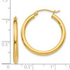 Lex & Lu 14k Yellow Gold Polished 2.5mm Lightweight Round Hoop Earrings LAL81564 - 4 - Lex & Lu