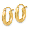 Lex & Lu 14k Yellow Gold Polished 3mm Lightweight Round Hoop Earrings LAL81580 - 2 - Lex & Lu