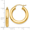 Lex & Lu 14k Yellow Gold Polished 4mm x 25mm Tube Hoop Earrings - 4 - Lex & Lu