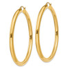 Lex & Lu 14k Yellow Gold Polished 4mm x 55mm Tube Hoop Earrings - 2 - Lex & Lu