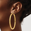Lex & Lu 14k Yellow Gold Polished 4mm x 60mm Tube Hoop Earrings - 3 - Lex & Lu