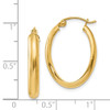 Lex & Lu 14k Yellow Gold Polished 3.5mm Oval Hoop Earrings LAL81652 - 4 - Lex & Lu