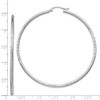 Lex & Lu 14k White Gold Satin & D/C 2mm Round Hoop Earrings LAL81668 - 4 - Lex & Lu