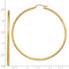 Lex & Lu 14k Yellow Gold Satin & D/C 2mm Round Tube Hoop Earrings LAL81680 - 4 - Lex & Lu