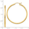 Lex & Lu 14k Yellow Gold D/C 2mm Round Tube Hoop Earrings LAL81699 - 4 - Lex & Lu